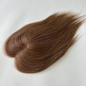 Listo para enviar: Topper <span class=keywords><strong>de</strong></span> cabello humano virgen <span class=keywords><strong>natural</strong></span> <span class=keywords><strong>de</strong></span> 8 pulgadas <span class=keywords><strong>con</strong></span> base mono <span class=keywords><strong>de</strong></span> PU, para añadir volumen en la corona, <span class=keywords><strong>con</strong></span> clips y cinta adhesiva. - Product Image 3
