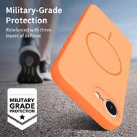 Coque de protection d'objectif avec chargement sans fil, orange, magnétique personnalisée pour iPhone 17e, antichoc et anti-chute