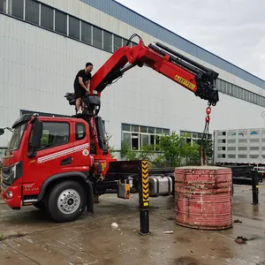 Secsun new lifting loading manufacturer Hydraulic truck mounted car crane mobile truck crane for sale