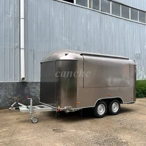 Carrito de Comida Estándar Europeo de Acero Inoxidable para Helados y Café, Camión de Comida de 3.8m, Remolque de Comida Móvil Personalizado para Exteriores - Product Image 3