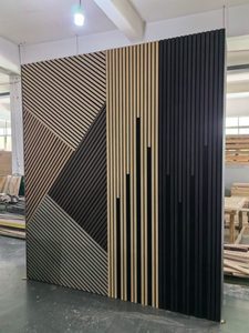 Pannelli Acustici Fonoassorbenti a Doghe da Parete di Buona Qualità Griglia Insonorizzante Pannello Murale Acustico Decorativo <span class=keywords><strong>in</strong></span> <span class=keywords><strong>MDF</strong></span> - Product Image 6