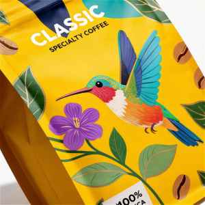 ถุงกาแฟพลาสติกแบบกำหนดเอง ขนาด 12 ออนซ์ 250 กรัม 500 กรัม 1 กิโลกรัม แบบก้นแบน มีซิปและวาล์ว สำหรับบรรจุภัณฑ์อาหารและกาแฟ - Product Image 3