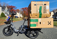 Tricycle électrique motorisé Tiniover Creek Pro 48V, carrosserie ouverte, 2 adultes/sénior, autonomie 50-70 km, capacité de charge élevée