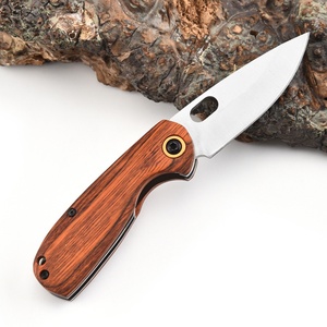 Couteau pliant en acier inoxydable à manche en bois, multifonction, portable, pour l'extérieur, auto-défense, DIY, OEM, produit transfrontalier très vendu - Product Image 4