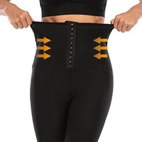 Celana Pendek Training Wanita QIYU High Waist Berbahan Spandex dengan Ritsleting, Elastis, dan Pembentuk Tubuh untuk Yoga di Rumah, Sauna, dan Olahraga Beban