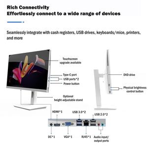PC tout-en-un 23,8 pouces Intel Core i5 i7, haute performance, bureau, écran IPS, prise en charge du Wi-Fi double fréquence intégré, fonction tactile - Product Image 5