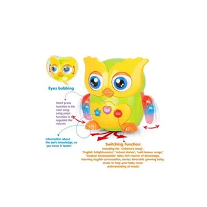 Hot Sale Little Owl Early Educational Toys Story Telling Songs Playing with Eyes Bobbing and Swing Wings