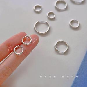 925 <strong>Sterling</strong> <strong>Silver</strong> Trendy Ear Piercing <strong>Earrings</strong> <strong>Small</strong> Sleep No Need Remove Bone Nail <strong>Earrings</strong> - Product Image 1