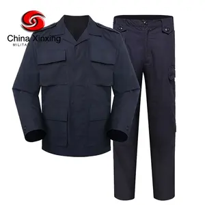 Xinxing BD06 Đồng Phục Bảo vệ an ninh bdu người đàn ông Ripstop chiến đấu ăn mặc màu xanh đậm đồng phục chiến thuật