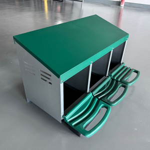 Kim loại lớn gà hộp gà Coop Lồng hộp cho gà mái nắp che để bảo vệ trứng dễ dàng trứng Bộ sưu tập màu xanh lá cây - Product Image 3
