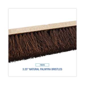 Cabezal de cepillo para suelos de fibra de palma natural de 3 1/4 pulgadas Boardwalk 20118, cepillos de limpieza - Product Image 1