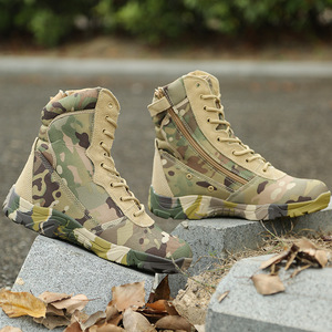Bottes <span class=keywords><strong>de</strong></span> combat pour hommes, entraînement spécial, cheville, extérieur, amortissement des chocs, caoutchouc, cuir véritable, antidérapantes, bottes <span class=keywords><strong>de</strong></span> randonnée d'hiver - Product Image 4