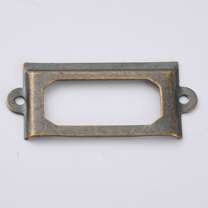 Rectangle Metal Card Holder Bronze 39x18mm For <b>Drawer</b> Wall Mounted Office Organizer - Product Image 2