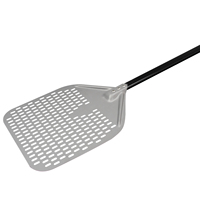 Pelle à pizza en aluminium perforée de 12 pouces – Essentielle pour la cuisson en extérieur, pelle à pizza Pala pour une placement équilibré