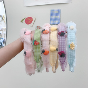 Nouveau serre-tête coréen coloré à fruits pour enfants, bandeau doux en mousseline pour filles, accessoire capillaire d'été pour bébés - Product Image 4