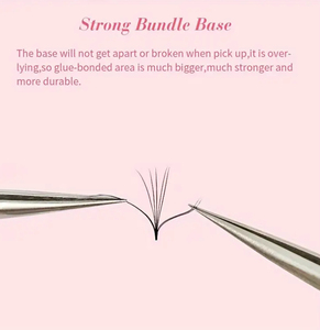 Venta al por mayor de pestañas postizas hechas a mano de marca blanca sueltas naturales largas 3D-14D pestañas de base puntiaguda CC D extensiones de pestañas prefabricadas - Product Image 6