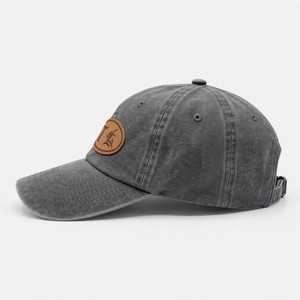 Gorra de béisbol vintage de mezclilla lavada con logo personalizado T&L impreso por transferencia térmica, de 6 paneles, estilo hip hop, con hebilla de un solo botón, al por mayor. - Product Image 4
