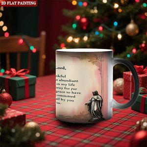 Heat Reveal Novelty Mug Frosted Black 11oz <b>Ceramic</b> Color Changing Coffee <b>Cup</b> - Product Image 2
