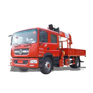 DongFeng新品または中古2列16メートルストレートアーム貨物トラック8トントラック搭載クレーンドバイで販売
