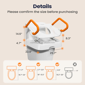 Nouveau design – Rehausseur de toilettes réglable à double moteur pour personnes âgées, pour un accès facilité à la toilette dans la salle de bain - Product Image 3