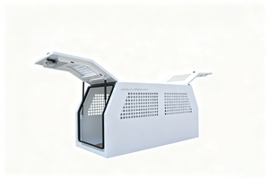 Cage de transport pour chien en alliage perforé pour camion - Product Image 4