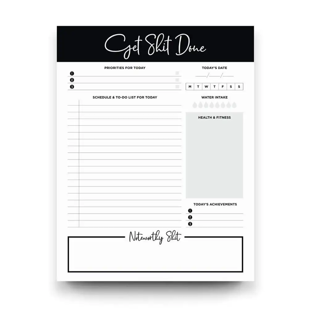 Wholesale 6''*9''/8''*11'' Memo Magnetic Planner Notepads Custom Logo Printed To Do List Notepad