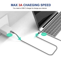 Fábrica Nylon Trenzado Tipo-c 20V 3a Pd Cable de carga rápida Usb C Auf Usb C Kabel 60W 3m