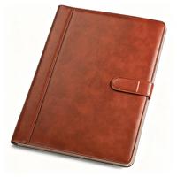 Porte-documents en cuir PU personnalisé avec logo en relief, imperméable, résistant à l'usure, format A4, pour entreprise