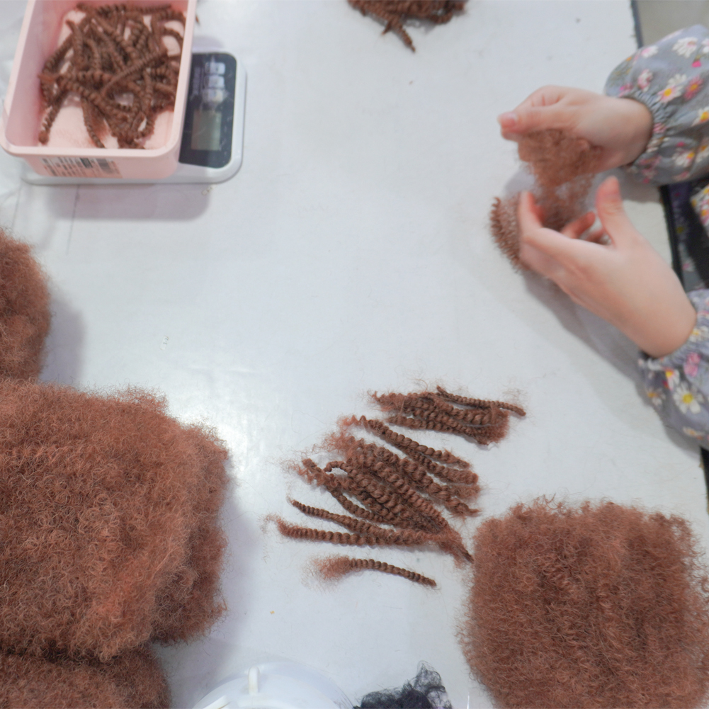 KAMA Afro Kinky Bulk Human Hair Dreadlock Extension Hair in Bulk for Locs Extension Micro Twist Detail Section 6