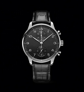 Montre de luxe noire pour homme, style international, à quartz, verre, décontractée, haute précision, bracelet en alliage et cuir, Iwcs - Product Image 2