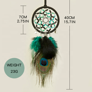 Plume de paon <span class=keywords><strong>voiture</strong></span> rétroviseur pendentif coloré <span class=keywords><strong>attrape</strong></span>-rêves décor plume artisanat gros <span class=keywords><strong>attrape</strong></span>-rêves - Product Image 5