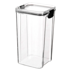 Food Storage Containers Rectangle Clip On Lid Airtight Transparent Plastic For Kitchen Grain Cereal Storage - Product Image 5