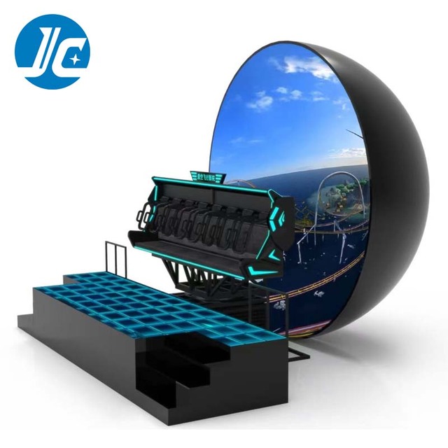 JC Dome Cinema Virtual Reality Flight Simulator LED Display Screen High Refresh Rate 3840Hz Customizable Diameter Theater Chair