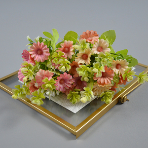 Hot Sale Artificial Small Daisy Bouquet Simulation Mini Silk Chrysanthemum <strong>Flower</strong> Bouquet Home <strong>Vase</strong> Decoration Plant - Product Image 5