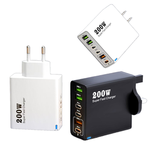 <span class=keywords><strong>Chargeur</strong></span> USB C 6 ports <span class=keywords><strong>200W</strong></span>, charge super rapide PD3.0, <span class=keywords><strong>chargeur</strong></span> de téléphone portable USB C type C pour iPhone 16 Samsung <span class=keywords><strong>Xiaomi</strong></span> iPad - Product Image 1