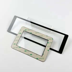 Custom Black Frame Tempered Glass For Smart Touch Operation Board Silk Screen Printed Glass For Display Screen Protection Cover