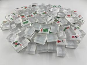 Set Mahjong Americano in Acrilico Inciso con Motivo Foresta di Cipressi, Novità 2026, Regalo per Intrattenimento Adulti - Product Image 5