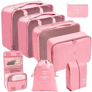 Promotion : Organisateur de valise léger et pliable avec fermeture éclair, ensemble de sacs de rangement pour bagages, cubes de voyage 8 pièces - Product Image 6