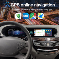 Autoradios Android à double écran Navihua 12,3 pouces, stéréo GPS, Carplay, lecteur DVD pour Mercedes Benz S W221 2006-2013