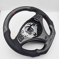 Volant en cuir PU personnalisable E90 E91 E92 E93, sensation sportive, style fibre de carbone, 3 branches, 40 mm, haute qualité