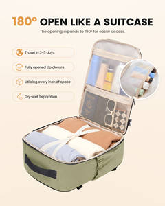 Sac à dos de voyage extensible LOVEVOOK Designer 40L 50L avec cubes de rangement pour femmes et hommes, idéal pour les loisirs, les voyages de travail et l'escalade - Product Image 2