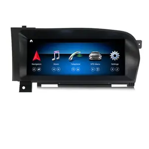 เครื่องเล่นวิทยุในรถยนต์ Android 10 Tesla หน้าจอเครื่องเล่นดีวีดีระบบนำทาง GPS สำหรับ Mercedes BENZ S W221 W216 CL 2005-2013 S-Class