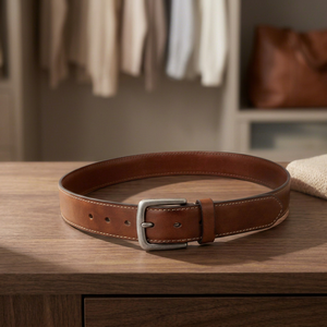 Luxury Executive Leather Belt Full Grain Leather Premium Office Wear Mens Belt From Divine International - Product Image 1