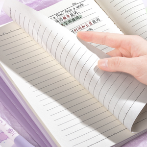 Skyward Gradient <strong>Thick</strong> Thread Sewing <strong>Notebook</strong> 80 Soft Lined Sheets Student Business Journal Eye A5 Digital Printed Style Paper - Product Image 3