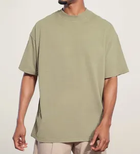 T-shirt a girocollo semplice in cotone personalizzabile con Logo stampato abbigliamento maschile