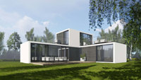 Maison préfabriquée / Panneau en silicate de calcium / Panneau sandwich / Structure en acier préfabriquée / Installation rapide / Villa de haute qualité