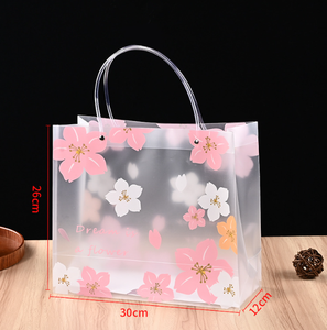 <span class=keywords><strong>Sac</strong></span> cadeau en plastique givré de haute qualité pour <span class=keywords><strong>mariage</strong></span>, anniversaire, <span class=keywords><strong>sac</strong></span> cadeau pour invités, <span class=keywords><strong>sac</strong></span> de rangement pour cosmétiques pour femmes et hommes avec fleur de cerisier - Product Image 2