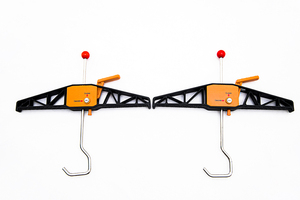 Accessoires de stabilisation pour échelle industrielle pliante extensible : Pince, support mural, niveleur d'entretoise, en acier inoxydable, capacité 375 Lbs - Product Image 2