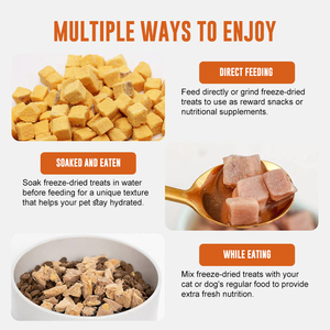 נתחי בקר מיובשים בהקפאה רבי מכר לכלבים וחתולים - תגמול יומי עשיר בחלבון המתאים לכל שלבי החיים - Product Image 6