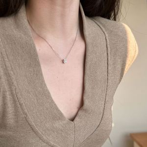 Dylam, Fábrica de Joyería con Más de 10 Años de Experiencia, Collares con Colgante de Plata S925 para Mujer, Cadena de Eslabones con Circonita Cúbica 5A - Product Image 6